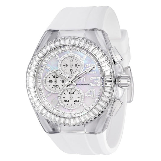 TechnoMarine Cruise Glitz Men's Watch w/ Mother of Pearl Dial - 45mm, White