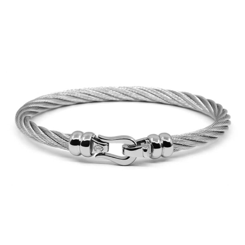 CHARRIOL Stainless Steel Cable Bangle, Size M