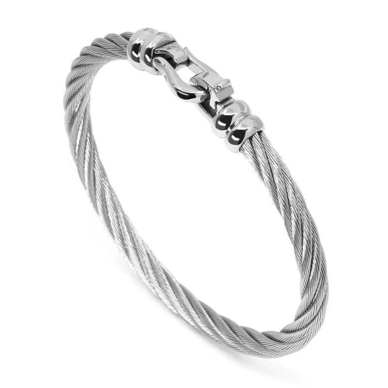 CHARRIOL Stainless Steel Cable Bangle, Size M
