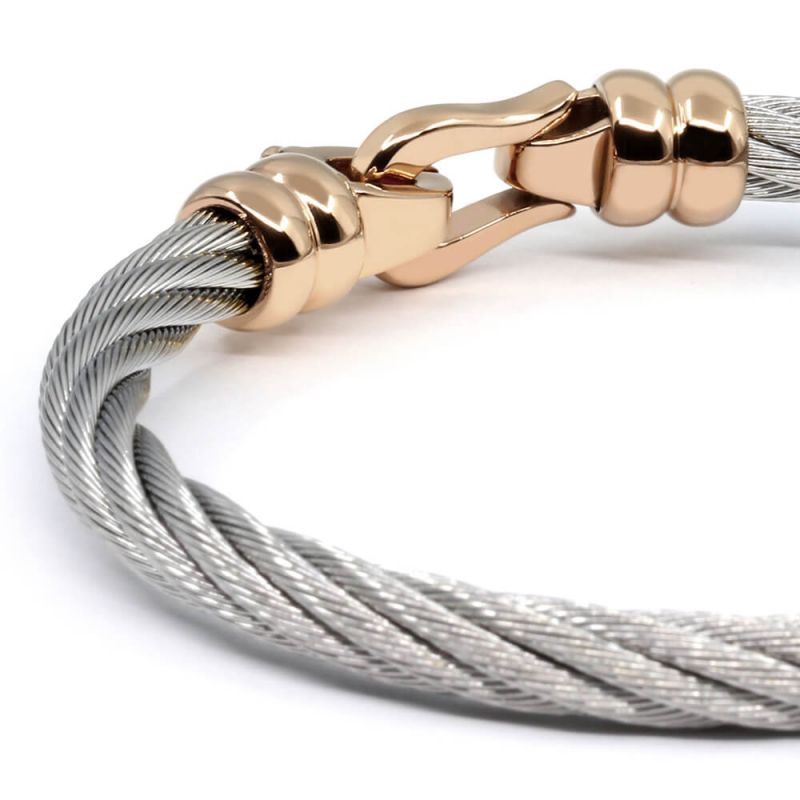 CHARRIOL Stainless Cable And Rose Gold , Size M