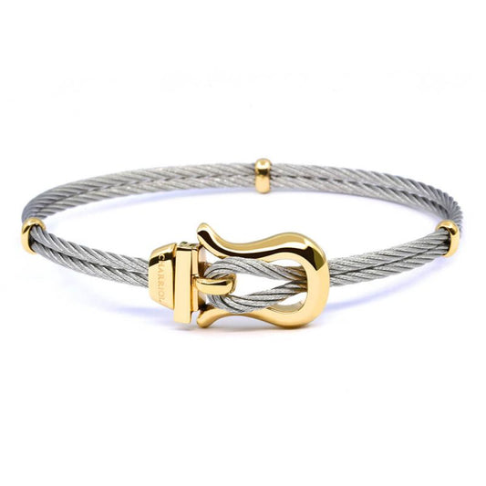 CHARRIOL Steel Cable Yellow Gold Pvd Bracelet, Size M