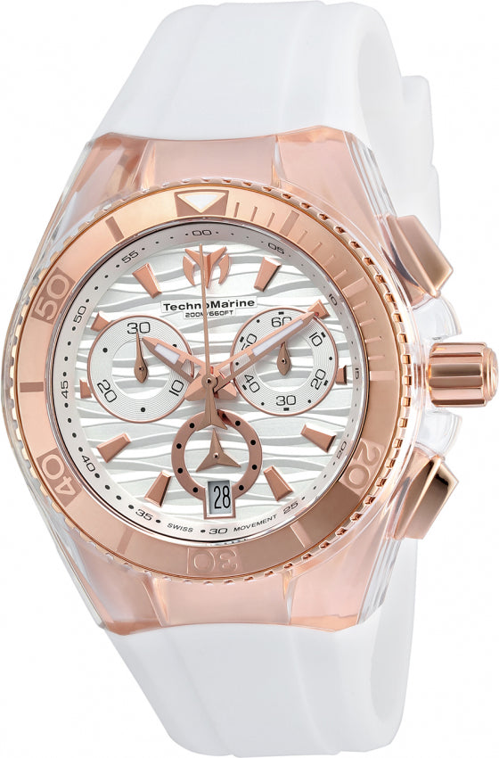 TECHNOMARINE Chronograph White Silicone Unisex