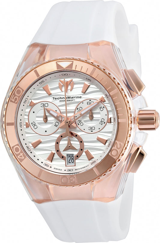 TECHNOMARINE Chronograph White Silicone Unisex