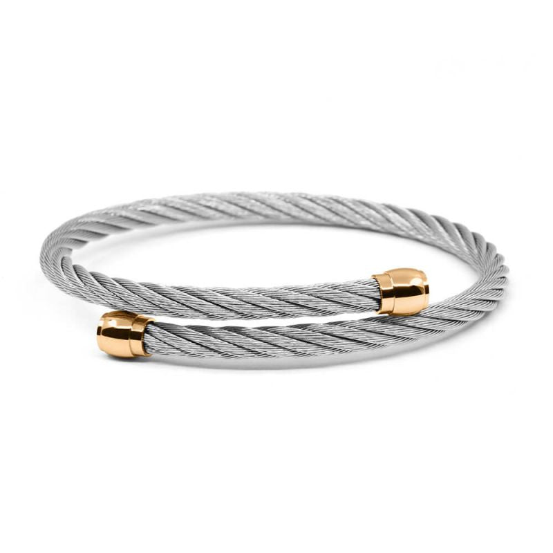 CHARRIOL Stainless Steel Rose Gold Bangle, Size L
