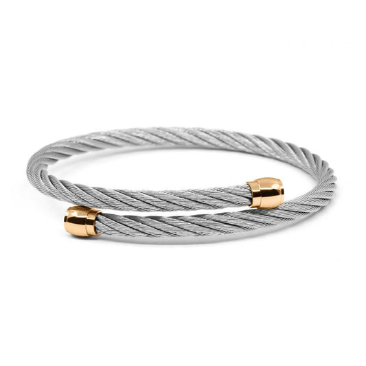 CHARRIOL Stainless Steel Rose Gold Bangle, Size L