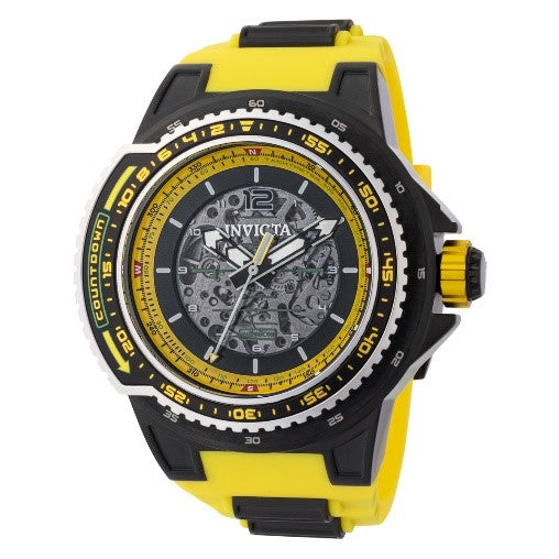 Invicta Aviator Automatic Men's Watch - 53.5mm, Black, Yellow