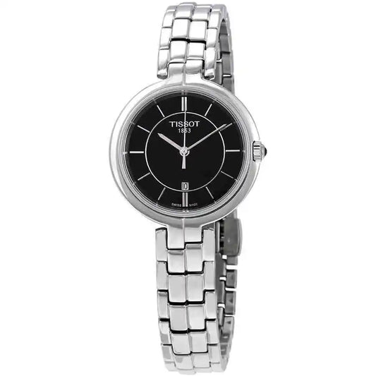 TISSOT Black Dial Ladies Stainless Steel Watch