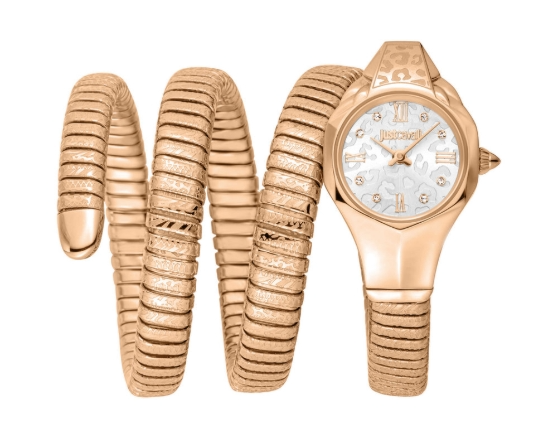 Just Cavalli Snake Quartz Silver Dial Women's Watch