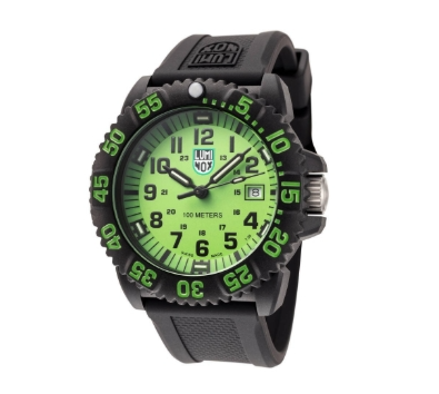 Luminox Men's Sea Lion X2.2067.1 Black/Green Dial Polyurethane Watch