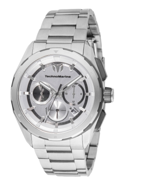 TechnoMarine Ocean Nomad Quartz Silver Dial Men's Watch 43MM