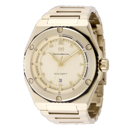TechnoMarine Coral Legacy Quartz Gold Dial Men's Watch 45mm