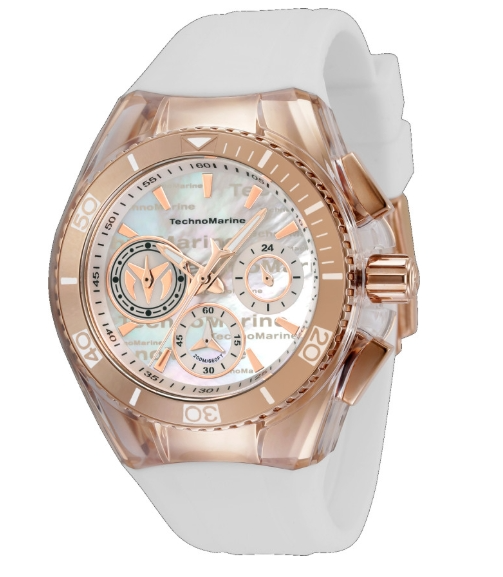 TechnoMarine Cruise California Women's Watch w/ Mother of Pearl Dial - 40.57mm, White