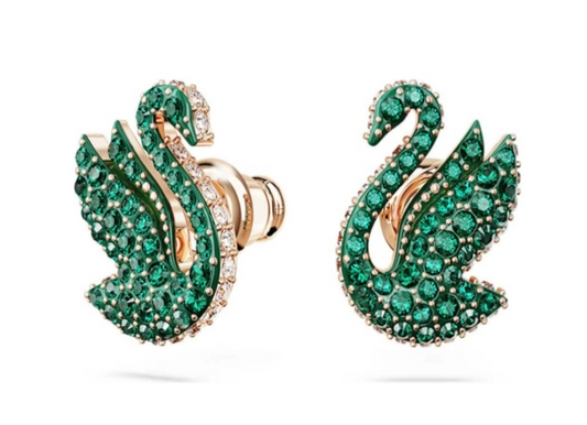 Swarovski Women's Swan Green Crystal Earrings