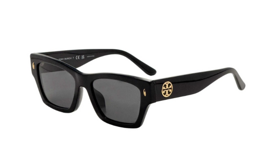 Tory burch Women's Black Rectangular Sunglasses