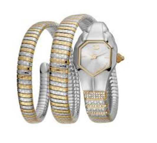 Just Cavalli Glam Snake Quartz Rose Gold Dial Women's Watch