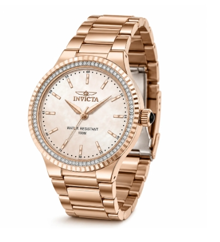Invicta Angel Unisex Watch w/ Mother of Pearl Dial - 38mm. Rose Gold