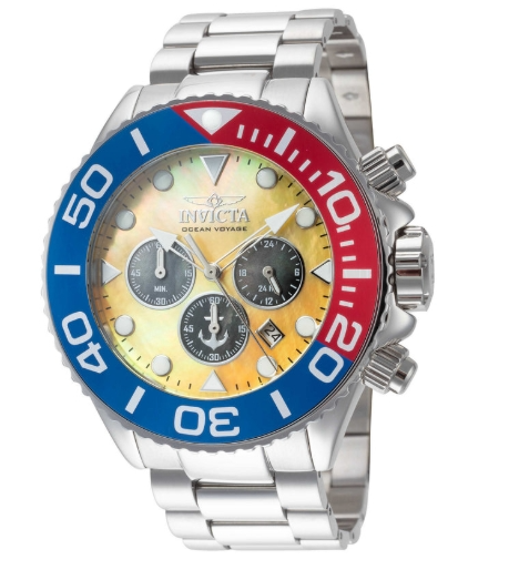 Invicta Ocean Voyage Quartz Black and Yellow Dial Men's Watch