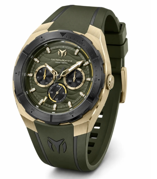 TechnoMarine Cruise Legend Men's Watch - 43mm. Olive Green. Black