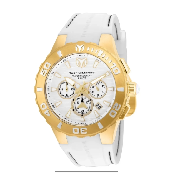 TechnoMarine Cruise Medusa Swiss Ronda Z60 Caliber Men's Watch - 44mm, White