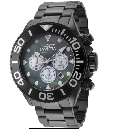 Invicta Ocean Voyage Quartz Black and White Dial Men's Watch