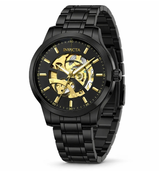 Invicta Objet D Art Automatic Men's Watch w/ Skeleton Dial - 43mm, Black