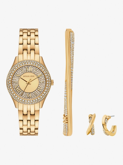 Michael Kors Harlowe Mini Quartz Crystal Pave Dial Women's Watch
