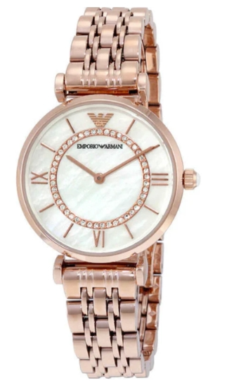 Emporio Armani Classic 32mm Mother-of-Pearl Dial Women's Quartz Watch