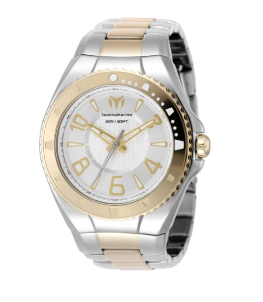Technomarine Lusso Mare 44mm White and Silver Dial Men's Quartz Watch