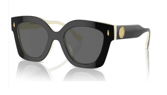 Tory Burch Women's 49mm Black Ivory Sunglasses