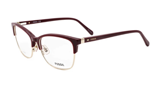 Fossil Women's Red Rectangular Eyeglasses