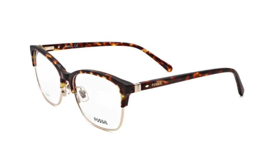 Fossil Women's Brown Rectangular Eyeglasses
