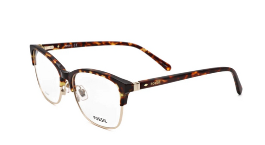 Fossil Women's Brown Rectangular Eyeglasses