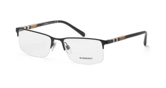 Burberry Men's Black Rectangular Eyeglasses