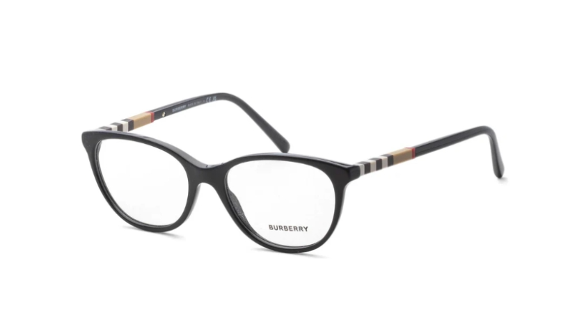 Burberry Women's Black Rectangular Eyeglasses