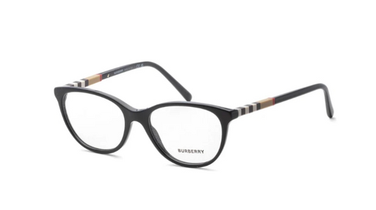 Burberry Women's Black Rectangular Eyeglasses
