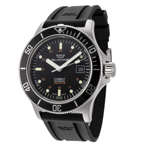 Glycine Combat Sub Automatic Black Dial Men's Watch