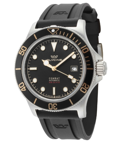 Glycine Combat Sub Automatic Black Dial Men's Watch