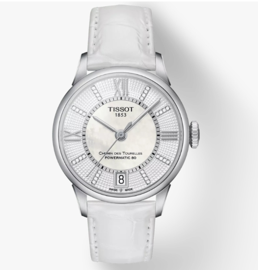 Tissot T-Classic Automatic White Mother-of-Pearl Dial Women's Watch