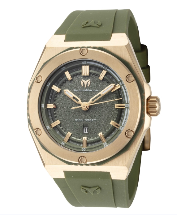 TechnoMarine Coral Legacy Quartz Olive Green Dial Women's Watch 36mm