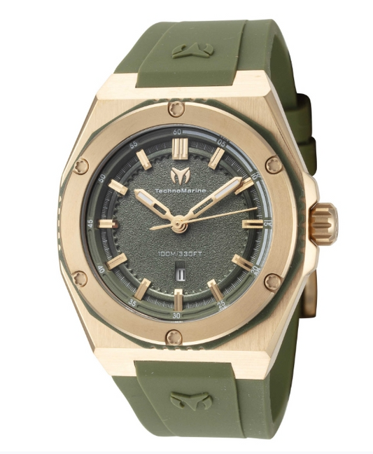 TechnoMarine Coral Legacy Quartz Olive Green Dial Women's Watch 36mm