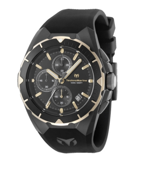 TechnoMarine Ocean Victory 41mm Quartz Black Dial Men's Watch