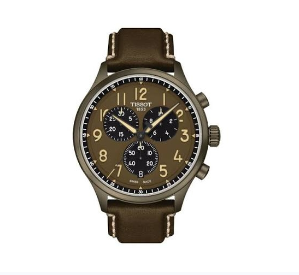 Tissot T-Sport Chrono XL 45mm Khaki Dial Men's Quartz Watch