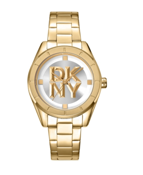 DKNY Logo 34mm Silver Dial Women's Quartz Watch