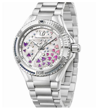 TechnoMarine Cruise Dream Unisex Watch w/ Mother of Pearl Dial - 40mm. Steel