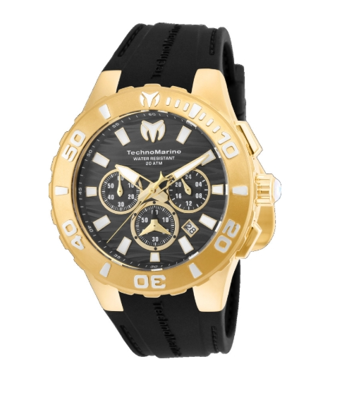 TechnoMarine Cruise Medusa Swiss Ronda Z60 Caliber Men's Watch - 44mm, Black