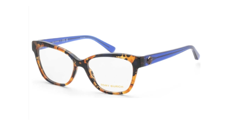 Tory Burch Women's Blue Square Eyeglasses