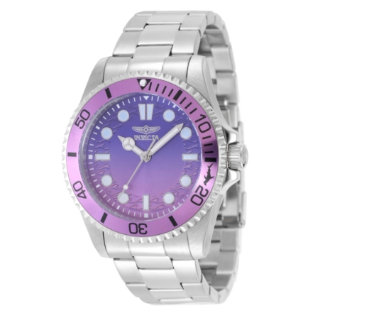 Invicta Pro Diver 43mm Purple Dial Women Quartz Watch