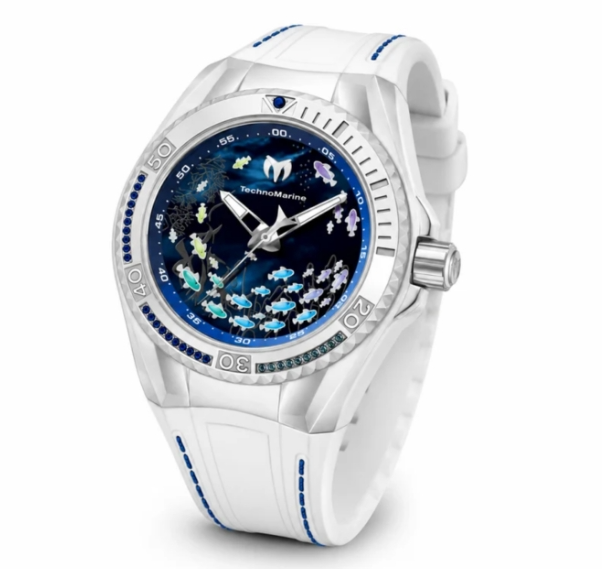 TechnoMarine Cruise Dream Unisex Watch w/ Mother of Pearl Dial - 40mm. White. Blue