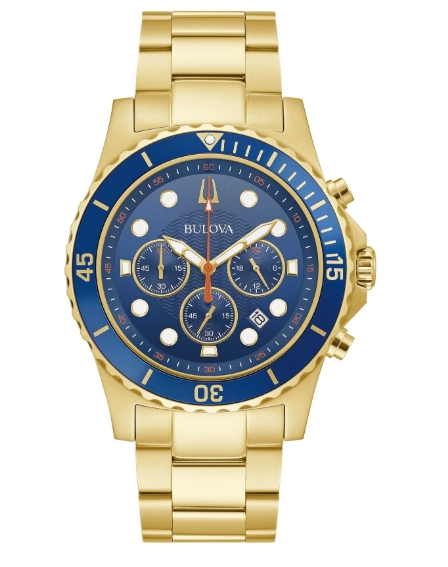 Bulova Classic 44mm Blue Dial Men's Quartz Watch