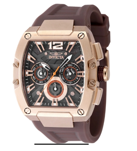 Invicta Racing 43mm Black and Brown Dial Men's Quartz Watch